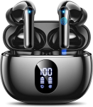 Sportinės ausinės, 40 val., Bluetooth 5.4, juodos