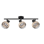 Lubų lempa Candellux Juicy juoda bėginė 3xE14 metalas ir rotangas
