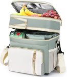 Izoliuotas Lunch box krep&scaron;ys, 16L, olių žalias-baltas, 1 vnt
