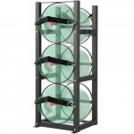 &Scaron;aldymo balionų laikymo stovas 3x13,6 kg | Tvirtas metalinis rėmas, 32,5 x 33 x 84 cm