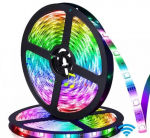 RGB LED juostų komplektas, 15 m, Bluetooth valdymas, 44 mygtukai