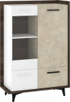 Vitrina Meblocross Box BOX-13 &ndash; moderni stovimoji vitrina su lentynomis