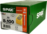 Spax medvaržčiai 8x100mm, 50 vnt., plok&scaron;čia galvutė, Wirox