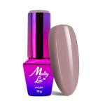 Hibridinis nagų lakas Molly Lac Delicate Woman 63 Malonus liesti, kūno spalvos taupe atspalvis