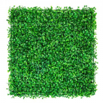 Dirbtinės buksmedžio plok&scaron;tės, 25,4x25,4 cm, žalia, apsaugota nuo UV spindulių