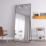 Viso ūgio veidrodis 180 x 80 cm - metalinis rėmas - juoda