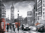 Deimantinė mozaika, Londonas lietuje, 40x50, varvikas, LG250e