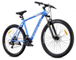 Kalnų dviratis MTB 29 colių KENDA Shimano, Aliuminis, 7 pavarų, Amortizatorius, L 21 colių, Tatra Bikes Overland, matinė mėlyna