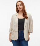 Vero Moda Curve moteri&scaron;ka striukė 10289520*01, smėlio spalvos