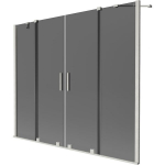 Vonios sienelė Mexen Velar Duo, 180 x 150 cm, Brushed nickel/Graphite
