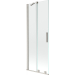 Vonios sienelė Mexen Velar, 75 x 150 cm, Brushed nickel/Transparent