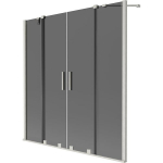 Vonios sienelė Mexen Velar Duo, 150 x 150 cm, Brushed nickel/Graphite