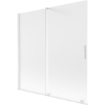 Vonios sienelė Mexen Velar, 160 x 150 cm, White/matinis stiklas