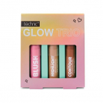 Technic Glow Trio rinkinys &ndash; kreminiai skaistalai, &scaron;viesintojas ir kontūravimo priemonė skulptūruotam, spindinčiam įvaizdžiui