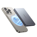 Atsarginis maitinimo &scaron;altinis ("Power Bank") Joyroom "JR-PBM08 Pro" Titano Pilka 10000mAh (Belaidžio Įkrovimo)