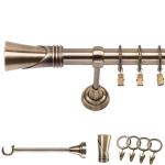 Metalinė Vienguba Užuolaidų Lazda 180 Cm 19 Mm Aukso Spalvos Antikvariniai Duncan Spinner Žiedai
