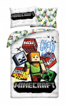 Halantex vaiki&scaron;kas mikropluo&scaron;to patalynės komplektas Minecraft MNC-743BL, 140x200, 2 dalių