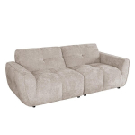 Sofa Home4you DAMALI, 3 vietų, &scaron;viesiai rudos spalvos audinys, modernus
