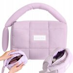 Ecarla dygsniuota kosmetinė su rankena, violetinė