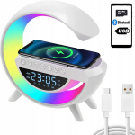Rgb Led Lempa su Indukcine Įkrova, Garsiakalbiu, Žadintuvu, Radijo imtuvu