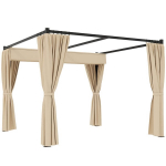 Pergola, 300x300x227 cm, smėlio spalvos, metalas