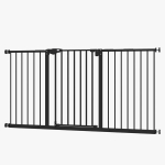 Gyvūnų apsauginiai varteliai laiptams be gręžimo metalas plastikas 136,3x76,2 cm 1 vnt