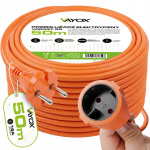 Sodo ilgintuvas Vayox VA0437, 50m, 1 lizdas, H05VV-F, 2x1.5, IP20, Oranžinė