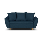 Sofa-lova ALI 2-vietė tamsiai mėlyna, modernus dizainas, su miego funkcija ir patalynės dėže