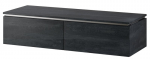 Pakabinama spintelė po praustuvu Szynaka Meble Letto 01, 120&times;45.1&times;28.6 cm, juoda