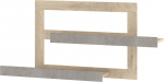 Sieninė lentyna Meblocross Viki VIK-13 Large Oak Endgrain/Pilka betono MDF