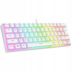 Rampage Radiant K11 60% Rgb mechaninė klaviatūra, Blue Switch, balta