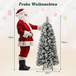 150 cm Žalia LED Kalėdinė Eglutė Su Pūku, 150 cm Žalia LED Kalėdinė Eglutė Su Pūku