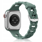&bdquo;BestAccessories" silikoninis dirželis A. Watch 4 5 6 7 8 9 10 11 SE 44/45/46 mm Ultra 1 2 3 49 mm, žalias