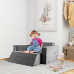 8 dalių vaikų modulinis žaidimų sofa pilka, 8 dalių vaikų modulinis žaidimų sofa pilka