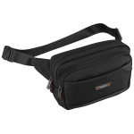 Vyri&scaron;ka &bdquo;Peterson&ldquo; lengva juoda crossbody rankinė per petį su užtrauktuku, i&scaron; tekstilės