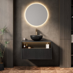 Pakabinamas kriauklės komplektas, keramika, 80 cm, LED jutiklis, 1 vnt