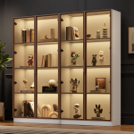 Stiklinė vitrina su LED, 80x40x160 cm, 2 vnt
