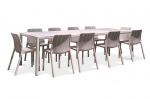 11-os dalių lauko baldų komplektas Tiberina Bistrot/Tevere, stalas 211-275 cm, Corda