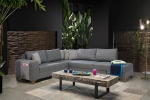 Kampinė sofa-lova Loft, pilka