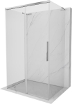 Mexen Rox-3S L trijų sienų stumdomas du&scaron;o kabinas 120 x 100 cm, permatomas, chromuotas - 8C2L-120-100-01-00-3S