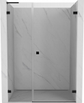 Mexen Lunar-B L de&scaron;inės pusės du&scaron;o durys 120 cm, permatomos, juodos - 832SL-120-050-70-00-P