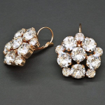Auskarai moterims DiamondSky Splendor su Swarovski kristalais