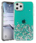 Telefono dėklas Fusion glue glitter, skirtas Apple iPhone 13 Pro Max, žalias