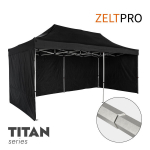 Prekybinė palapinė Zeltpro Titan Juoda, 3x6