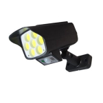 12W 6000K LED &scaron;viestuvas-kameros imitacija su saulės baterija ir judesio davikliu IP65