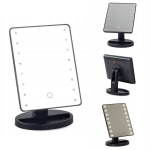 180&deg; besisukantis LED kosmetinis veidrodis su ap&scaron;vietimu GlamMirror