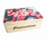 Medinė dėžė su spauda Prisiminimai, 30 x 18 cm