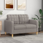 Dvivietė sofa vidaXL, 120cm, ruda/pilka
