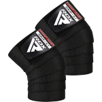 Elastiniai kelių suspaudimo tvarsčiai RDX Sports k1, juodi