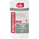 Dezodorantas pie&scaron;tukas Borotalco Men Invisible Dry 40 ml nuo dėmių, 48 h apsauga